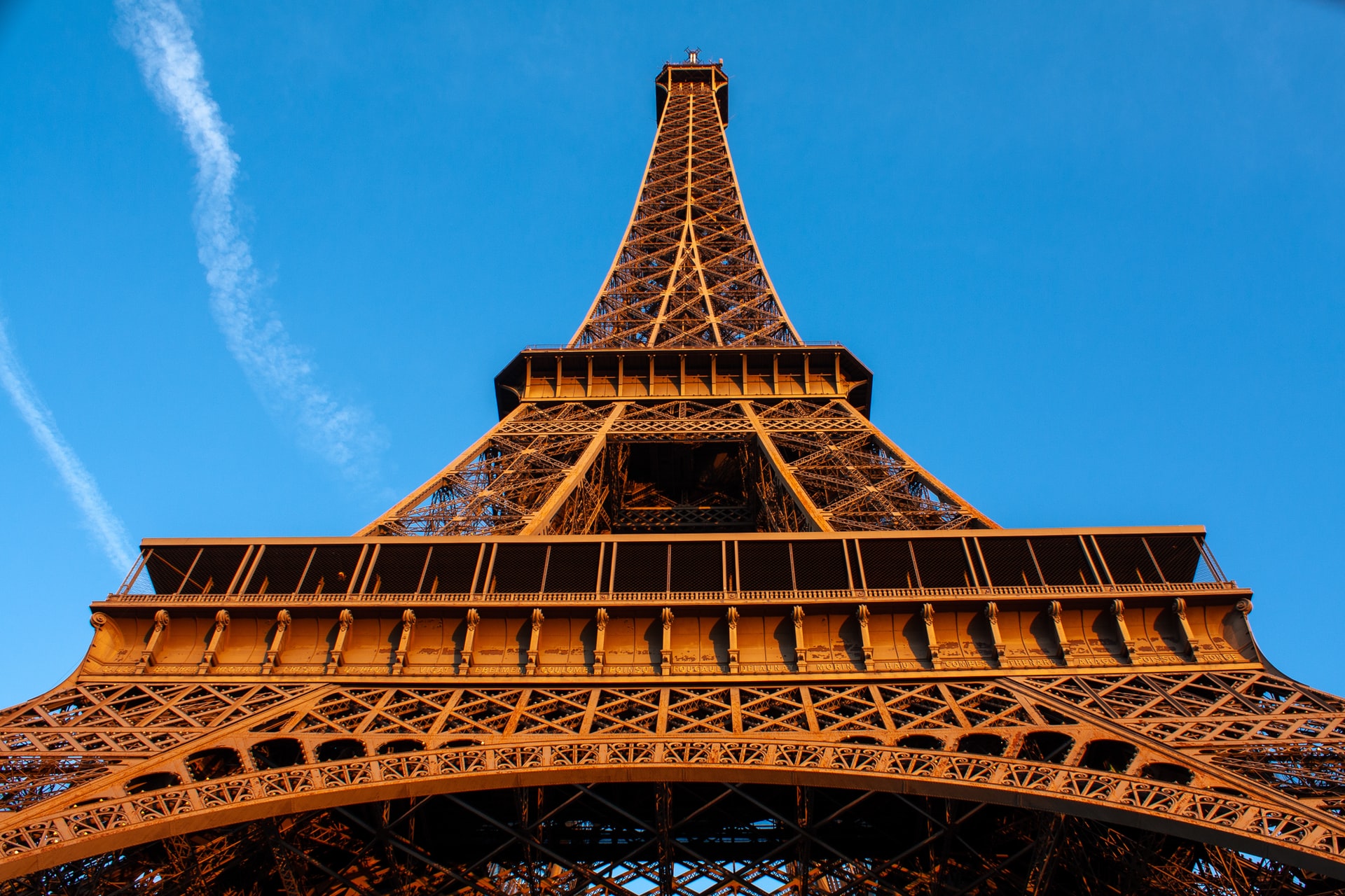 Eiffel Tower viewed from below