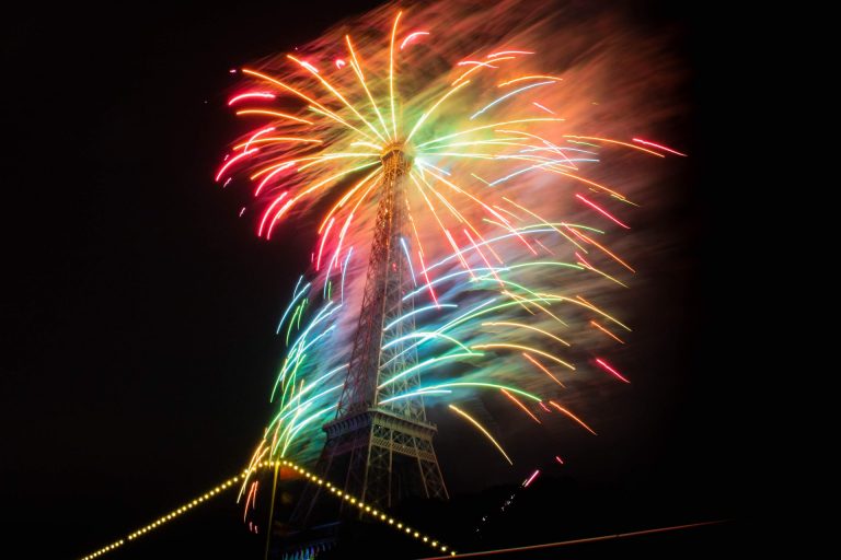 Eiffel Tower fireworks