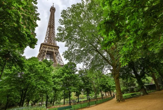 Champs de Mars with a view of the Eiffel Tower