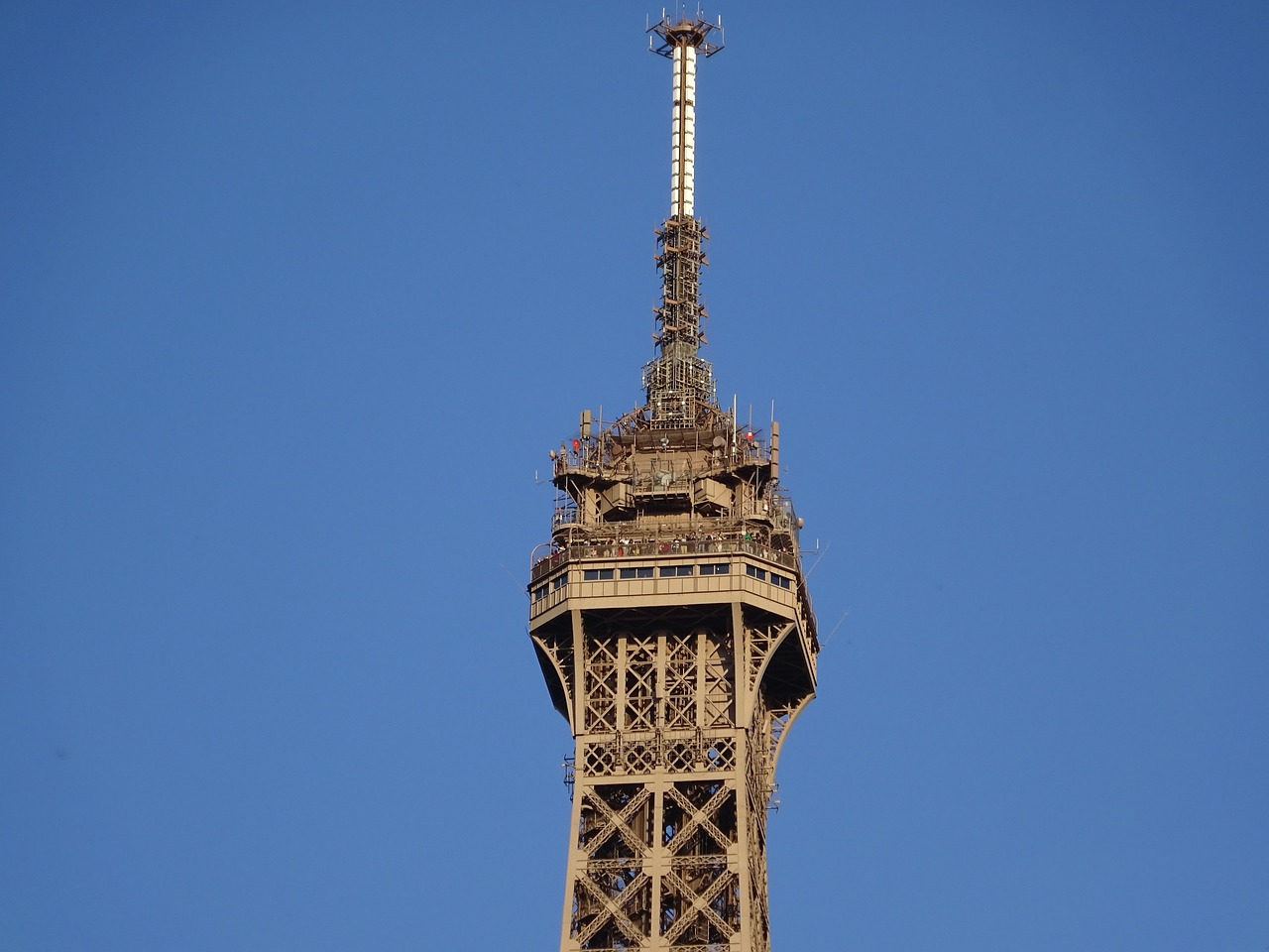 The top of the Eiffel Tower