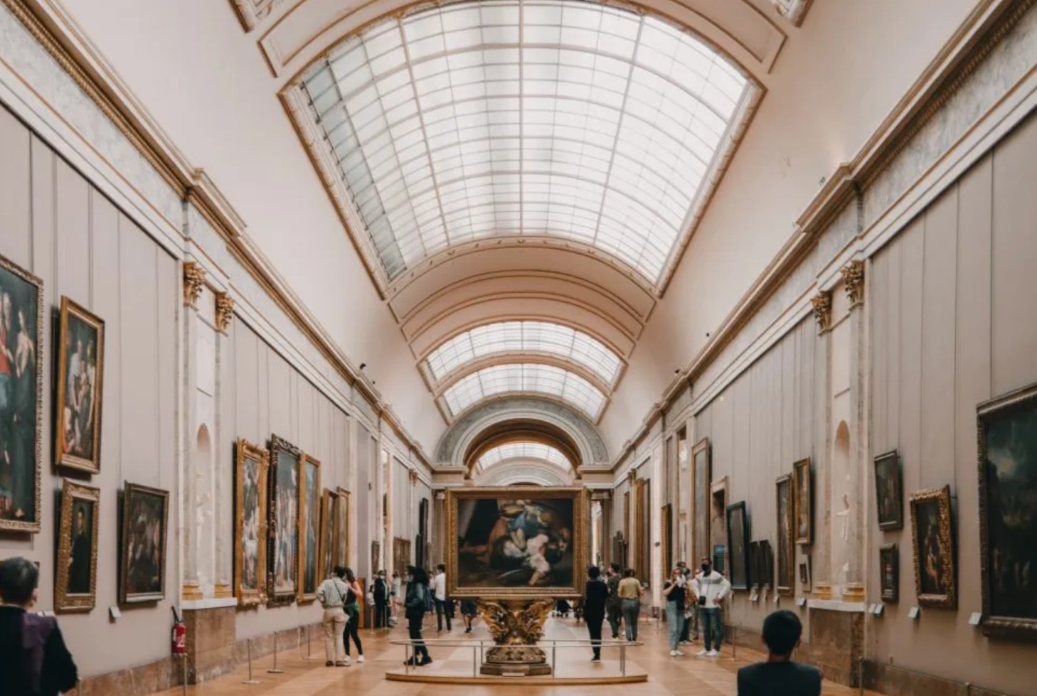 Museum interior on Louvre tour