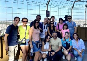 Eiffel Tower tour attendees